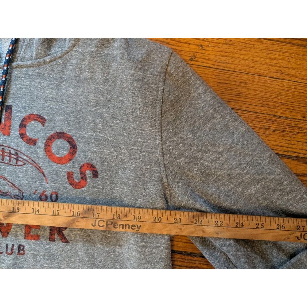 Denver Broncos Hoodie Sweatshirt Men's Large Gray - Picture 5 of 8